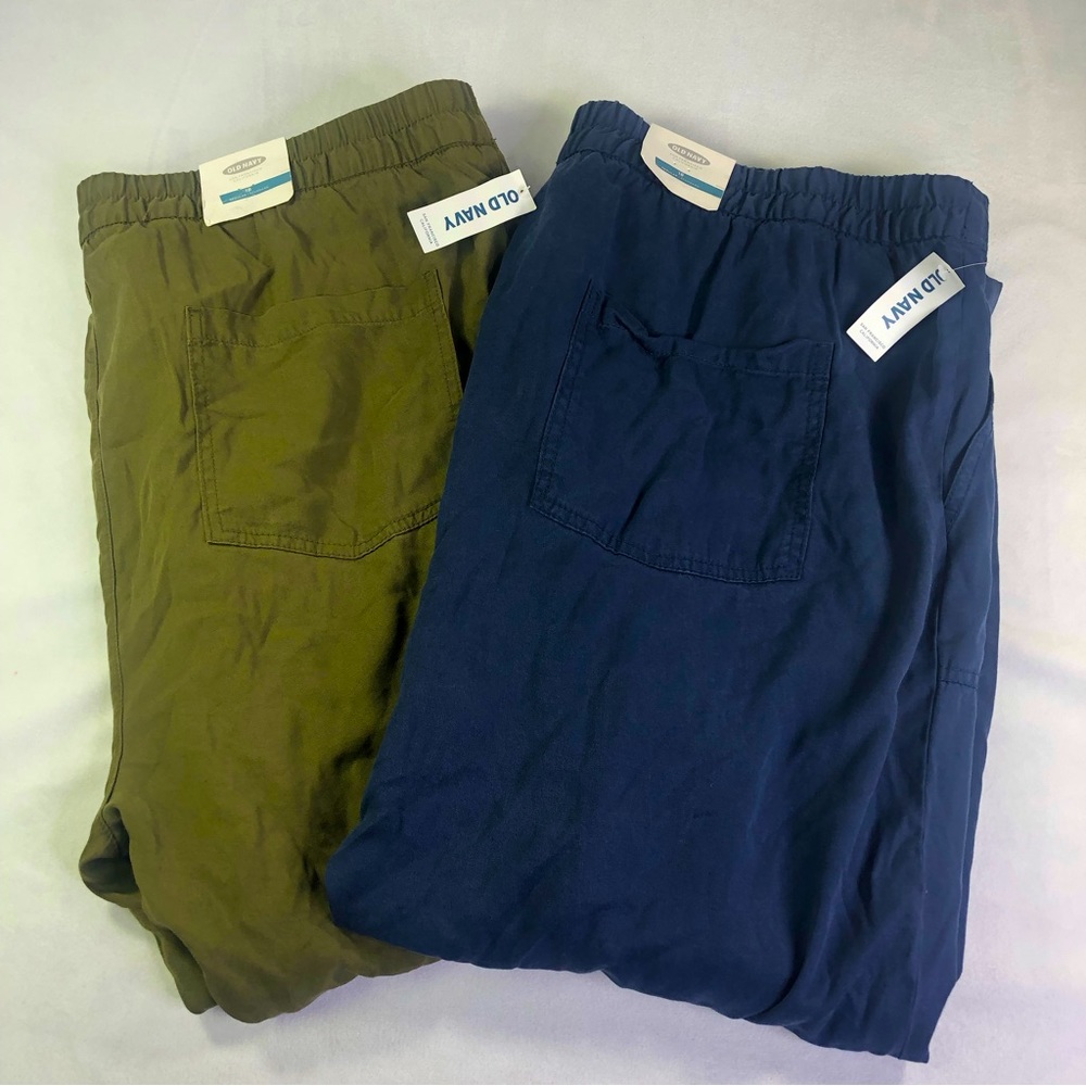 Old Navy Tencel Straight Leg Jogger Pants Breathable Bundle Set High Rise 18